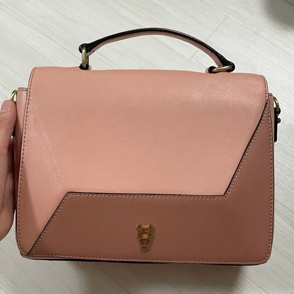 [BUNJANG] Lapalette Noel Cubic Crossbody Bag Pink / 여성 소가죽 가방 핑크 라빠레뜨 노엘큐빅 크로스백 MOST by lapalette