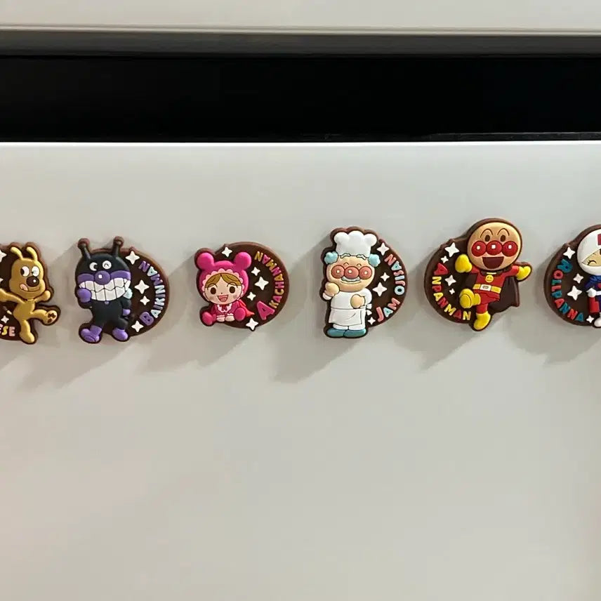[BUNJANG] Anpanman Silicone Magnet Set / (일괄) 호빵맨 실리콘 마그넷 세트