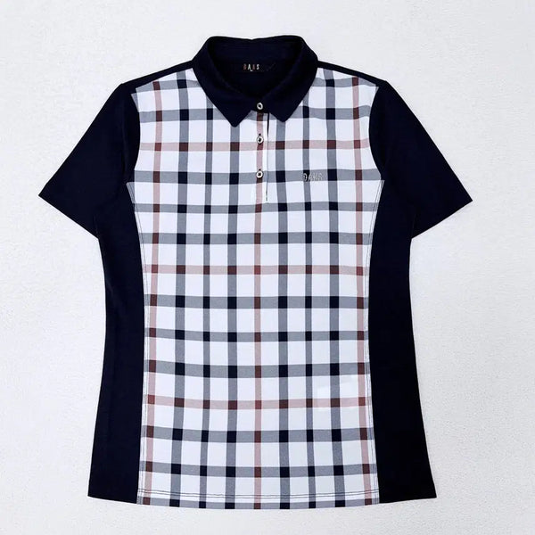 [BUNJANG] Daks Golf Women's Navy Color Block Functional Polo Shirt (Size 90) / [90] 닥스 골프 네이비 배색 기능성 카라티