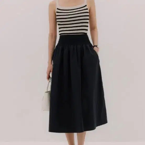 [BUNJANG] sie sie Sia Poplin Skirt Navy S / 시에sie 시아 포플린 스커트 네이비 s