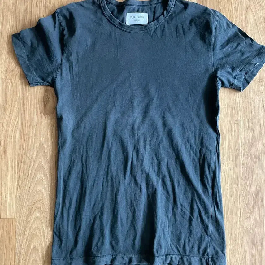 [BUNJANG] Our Legacy Charcoal Short Sleeve T-Shirt / 아워 레가시 차콜 색상 반팔 티셔츠