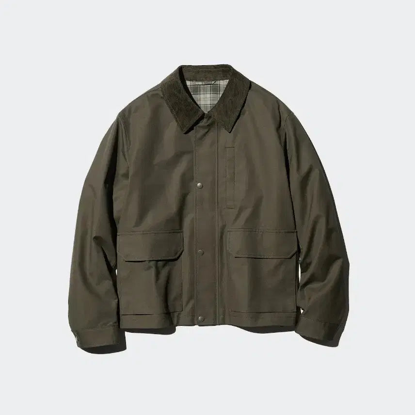 [BUNJANG] Uniqlo Utility Short Blouson M Olive / 유니클로 유틸리티쇼트블루종 M