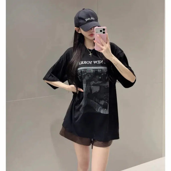 [BUNJANG] Side Slit Short Sleeve Oversized T-Shirt / 옆트임 반팔 박스티