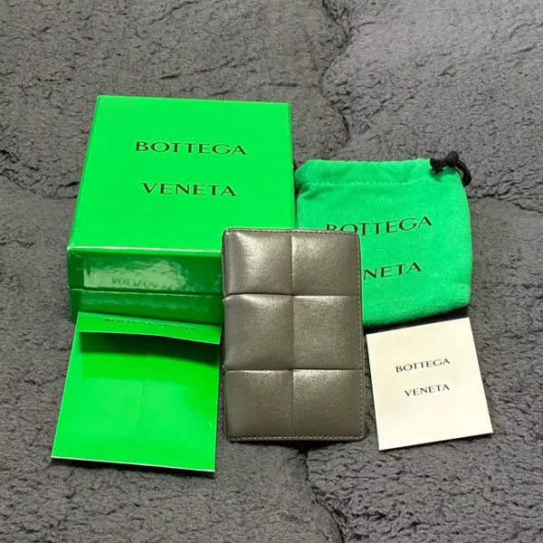 [BUNJANG] Bottega Veneta Flap Card Holder Grey / 보테가베네타 플랩 카드지갑 그레이