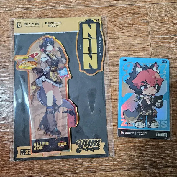 [BUNJANG] Zenless Zone Zero (ZZZ) - Volpi Pizza Collaboration - Ellen Zo Acrylic Stand + Manato Photocard / 젠레스 존 제로(젠존제) 반올림피자 콜라보 엘렌 조 아크릴스탠드+ 마나토 포토카드 굿즈