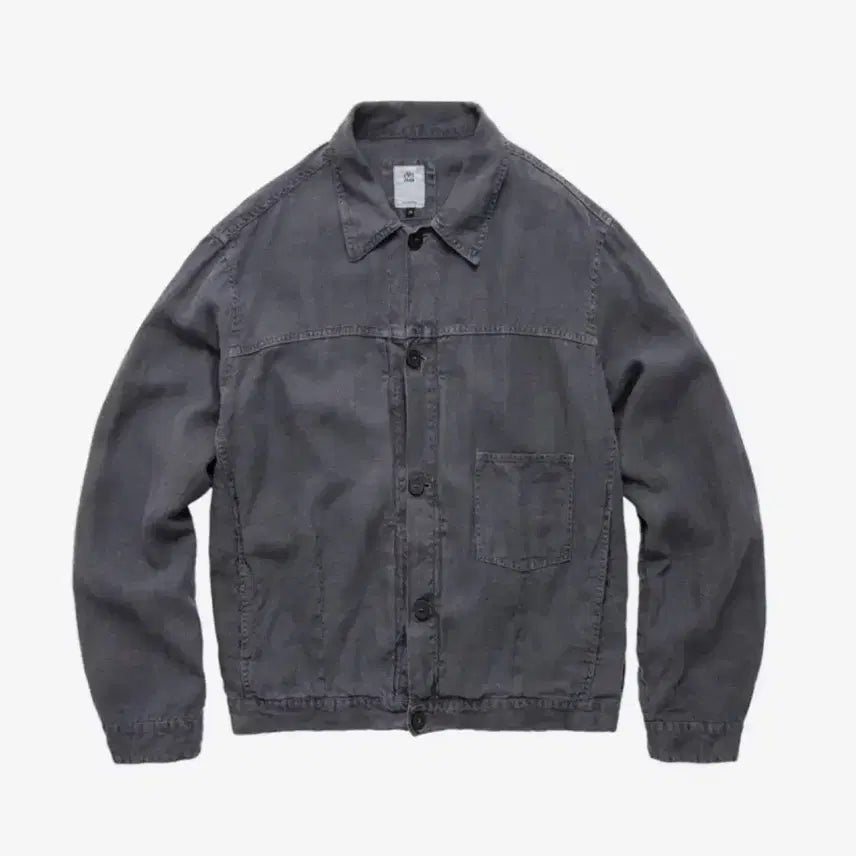 [BUNJANG] Polite.ru Linen Trucker Jacket Blue / [2]폴리테루 린넨 트러커자켓 블루