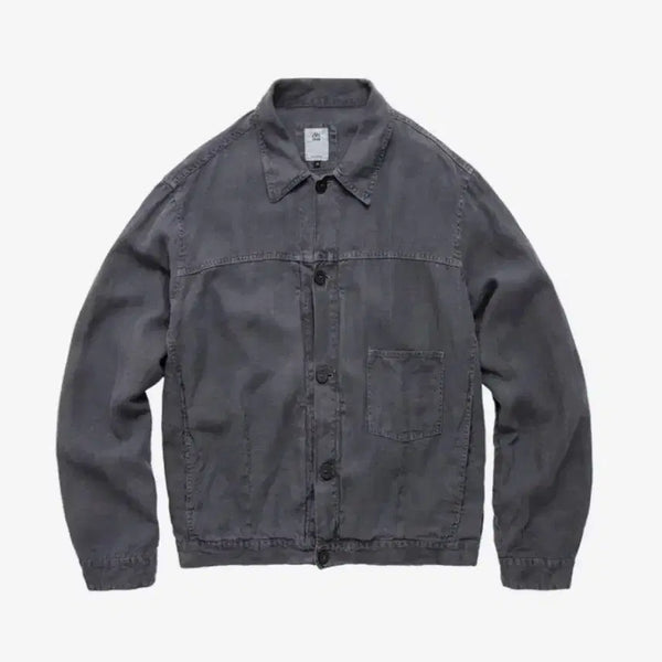 [BUNJANG] Polite.ru Linen Trucker Jacket Blue / [2]폴리테루 린넨 트러커자켓 블루