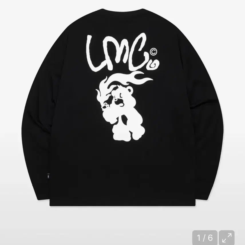 [BUNJANG] LMC Flame Bear Long Sleeve Tee Black / LMC 롱슬리브 블랙