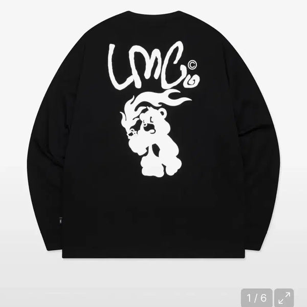 [BUNJANG] LMC Flame Bear Long Sleeve Tee Black / LMC 롱슬리브 블랙