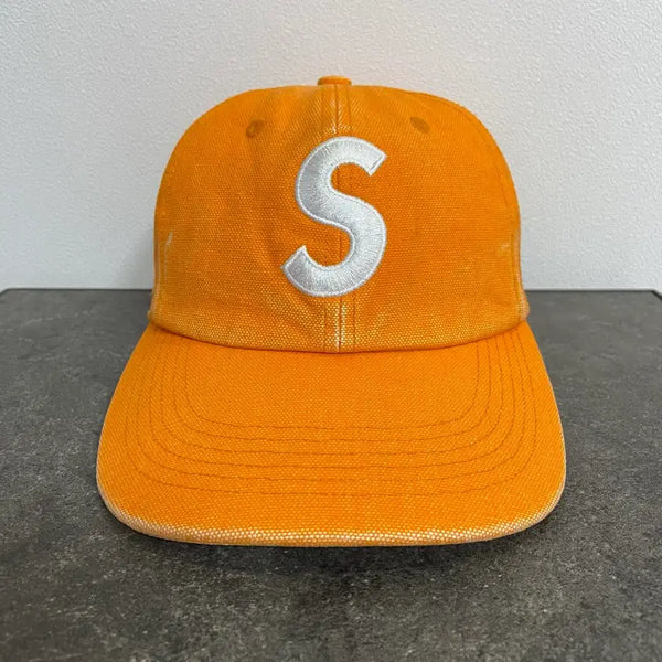 [BUNJANG] Supreme S Logo Pigment Washed Cap Orange / 슈프림 S로고 볼캡 모자 피그먼트 워시드 오렌지 Supreme