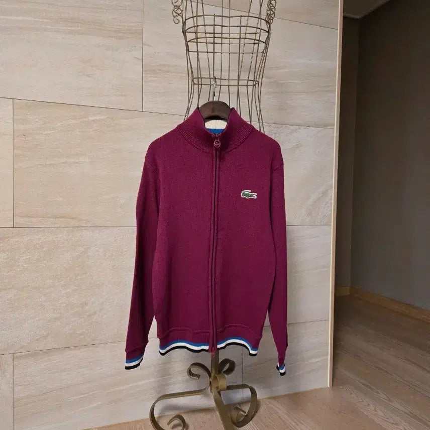 [BUNJANG] Lacoste Women's Wool Knit Zip-Up Cardigan Size 95 / [95] 라코스테 여성 니트 집업 가디건