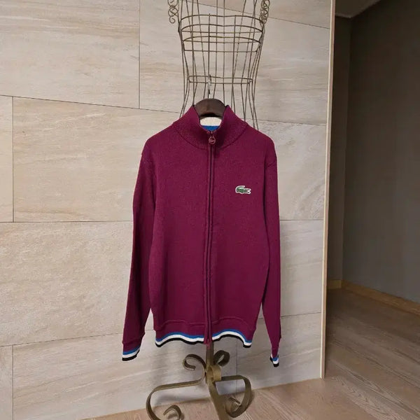 [BUNJANG] Lacoste Women's Wool Knit Zip-Up Cardigan Size 95 / [95] 라코스테 여성 니트 집업 가디건