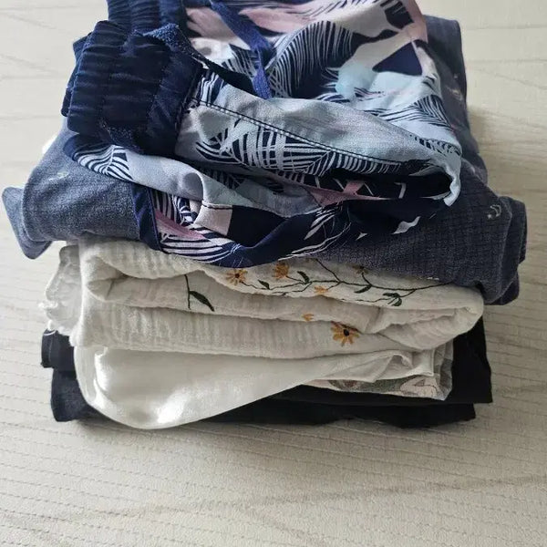 [BUNJANG] Women's 7-Piece Loungewear Set / 티3장+잠옷 3개+반바지1개