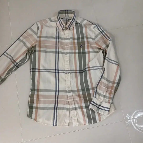 [BUNJANG] Beanpole Men's Check Shirt / 빈폴 체크 남방 셔츠 남성