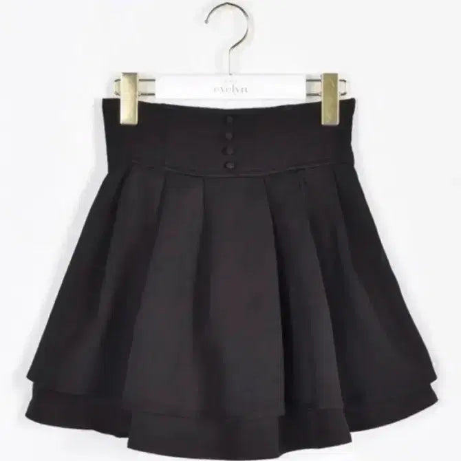 [BUNJANG] Evelyn Double Flare Skirt Black / 에블린 더블 플레어 스커트 evelyn 치마 검정 블랙 양산형 지뢰계 스나계
