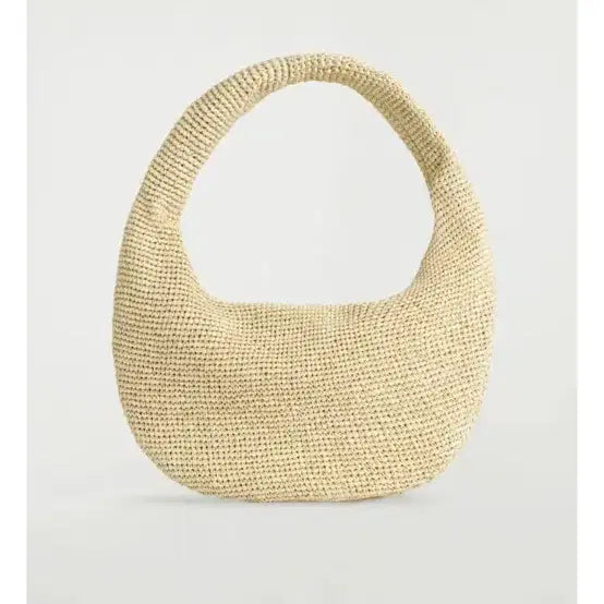 [BUNJANG] COS Curved Shoulder Bag Straw / COS 커브드 숄더백 스트로