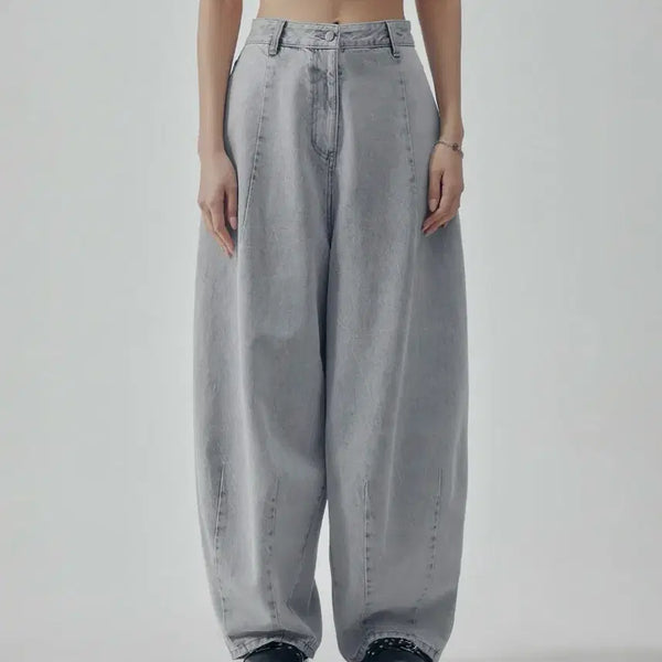 [BUNJANG] Triming Bird Curved Balloon Fit Denim Pants / 트리밍버드 Curved Balloon Fit Denim Pants