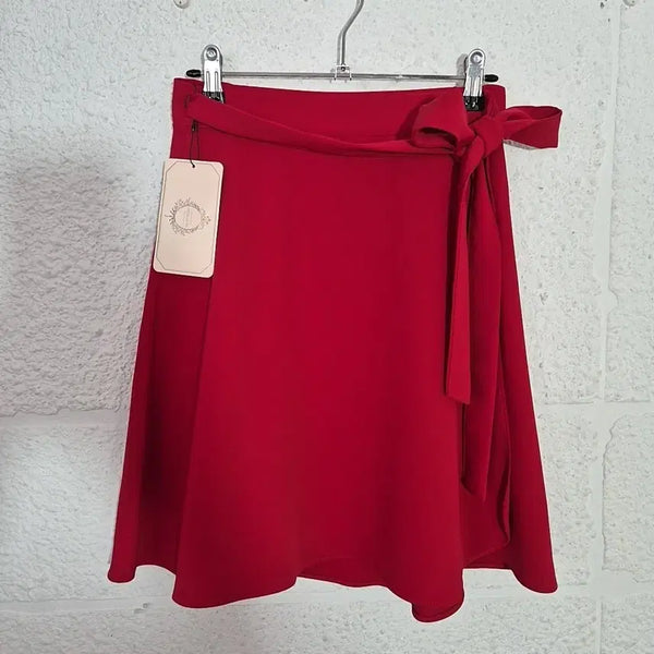 [BUNJANG] Milkcocoa Wrap Skirt Red / 새상품)밀크코코아 랩 스커트 레드