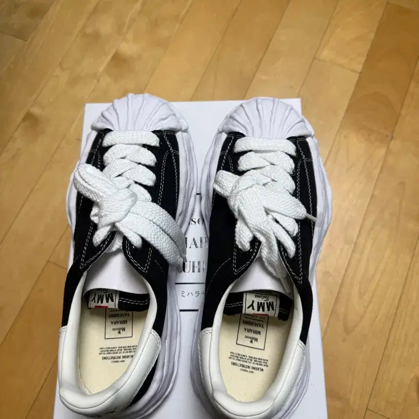 [BUNJANG] Maison MIHARA YASUHIRO Blakey OG Sole Canvas Low Top Sneakers Black White / (43) 메종 미하라 야스히로 블레이키 OG 새상품