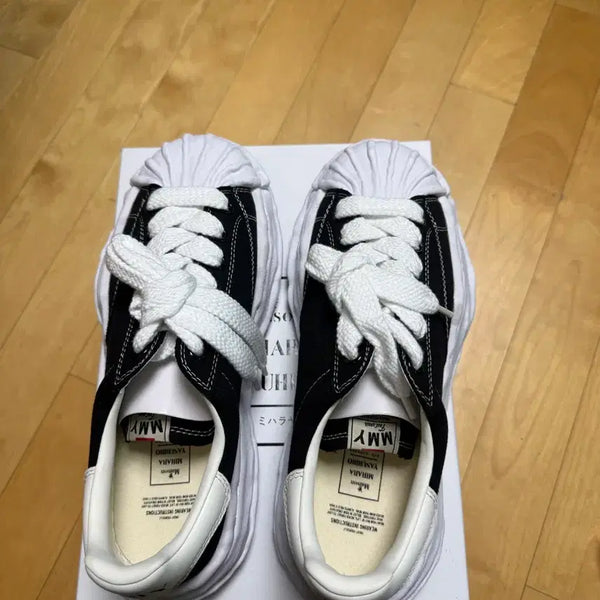 [BUNJANG] Maison MIHARA YASUHIRO Blakey OG Sole Canvas Low Top Sneakers Black White / (43) 메종 미하라 야스히로 블레이키 OG 새상품