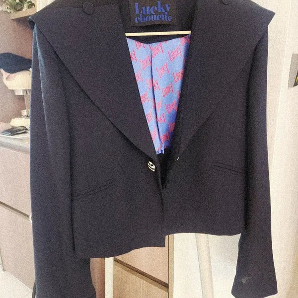 [BUNJANG] Lucky Chouette Navy Jacket / 럭키슈에뜨)자켓 36 (55~66)