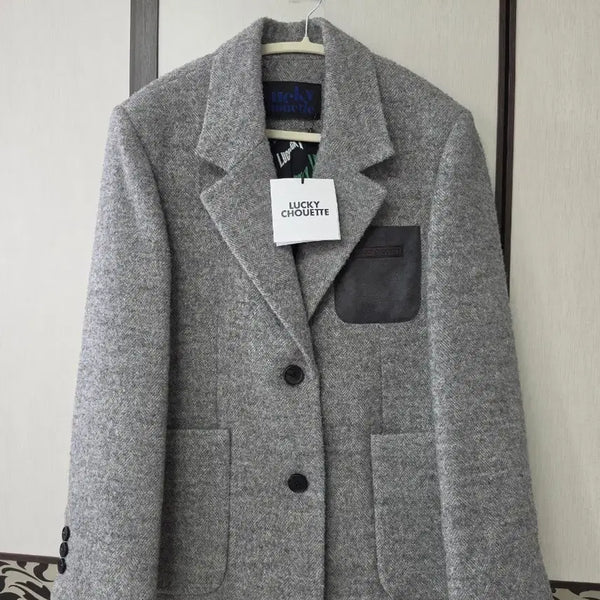 [BUNJANG] Lucky Chouette Wool Alpaca Cashmere Jacket / (새) 럭키슈에뜨 쟈켓  모+알파카+캐시미어