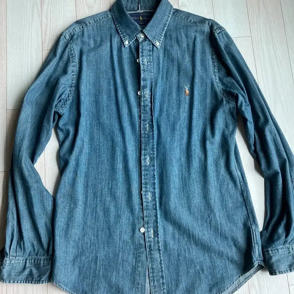 [BUNJANG] Polo Ralph Lauren Slim Fit Blue Chambray Shirt / 폴로 슬림핏 청셔츠