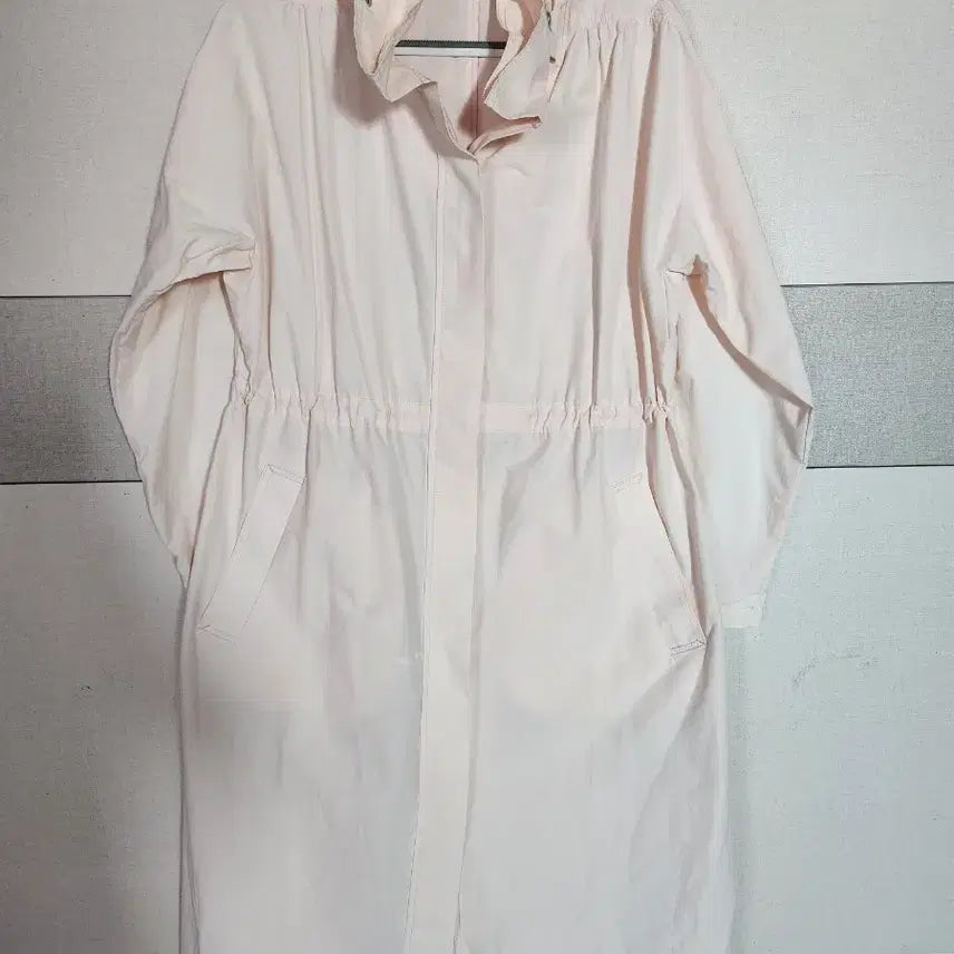 [BUNJANG] Anibabe Women's Long Safari Jacket Light Pink / 아니베에프 여성 롱 후드 사파리 자켓 66 연핑크