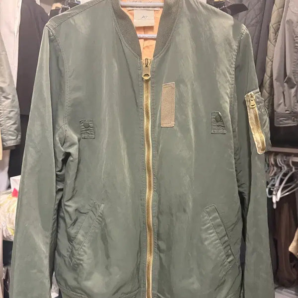 [BUNJANG] Remi Relief MA-1 Bomber Jacket Khaki XL / 래미릴리프 ma-1 xl사이즈