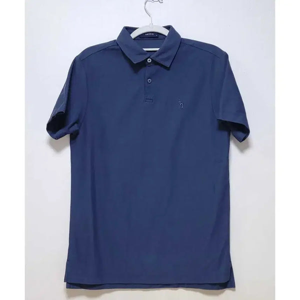 [BUNJANG] Hazzys Navy Half-Sleeve Polo Shirt (Size M) / 헤지스 네이비 반팔카라티 (사이즈 95/M)