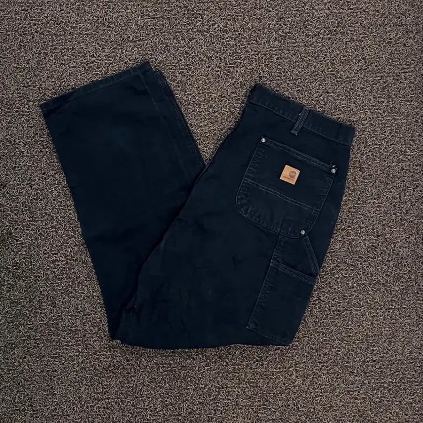[BUNJANG] Carhartt WIP B136 Double Knee Work Pants Black / (38X32) 칼하트 더블니 팬츠 B136