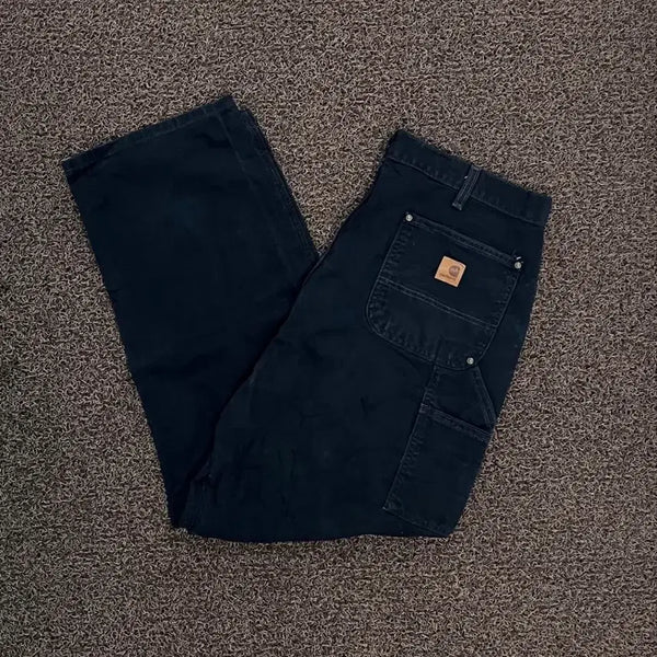 [BUNJANG] Carhartt WIP B136 Double Knee Work Pants Black / (38X32) 칼하트 더블니 팬츠 B136