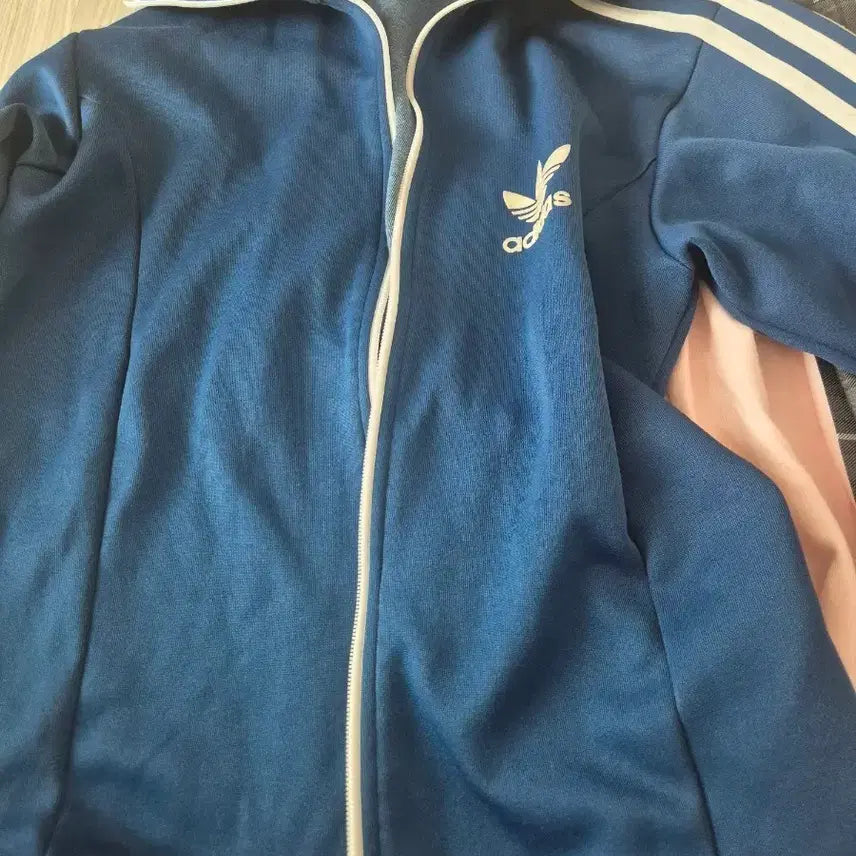 [BUNJANG] Adidas Track Top Jersey Blue/White / 아디다스 져지 트랙탑 블루/화이트
