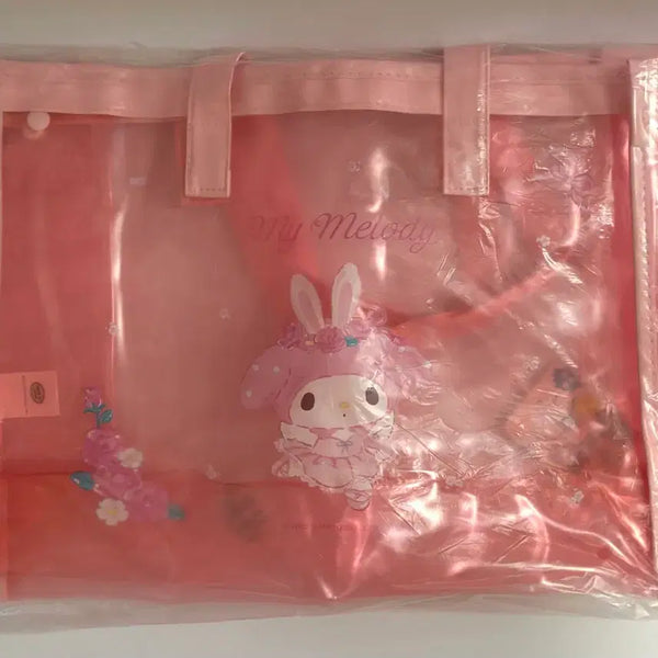 [BUNJANG] My Melody Clear Beach Bag / 마이멜로디 투명파우치 수영가방 비치백 투명가방 물놀이가방 워터파크가방