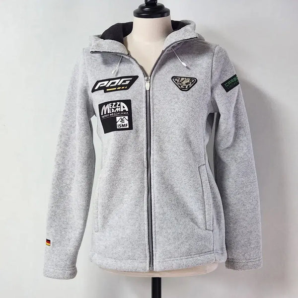 [BUNJANG] Dynafit Women's Grey Fleece Hooded Zip-Up Jacket - Size S / [정품] 다이나핏 여성 그레이 후리스 후드집업 S