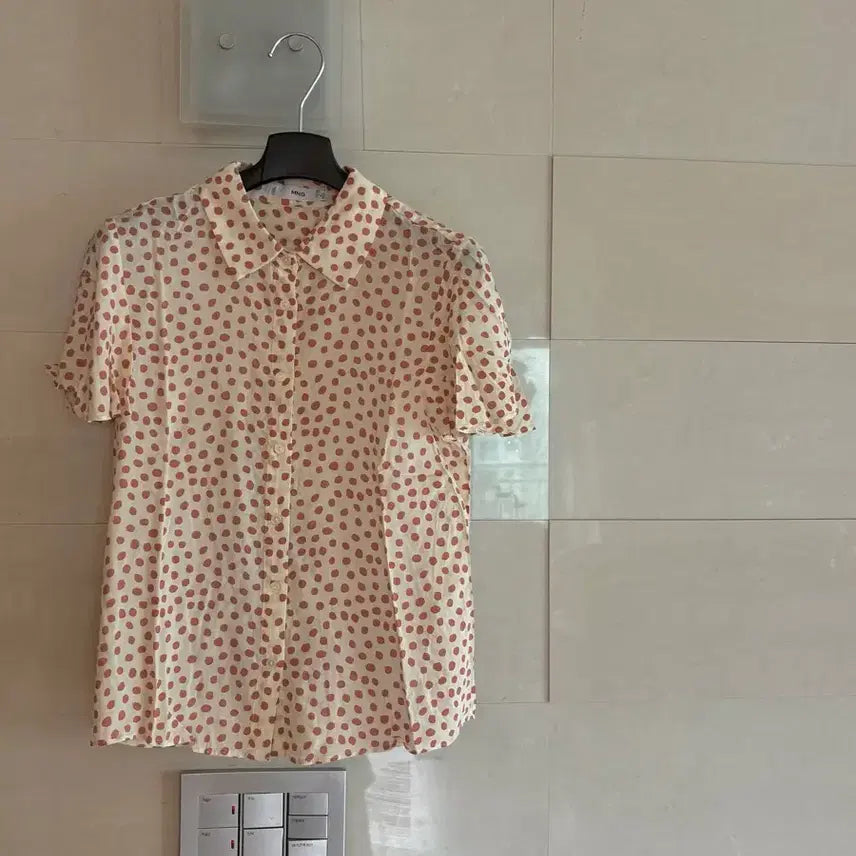 [BUNJANG] Mango Dot Short Sleeve Blouse XS / 망고 도트 땡땡이 반팔 셔츠 블라우스 xs