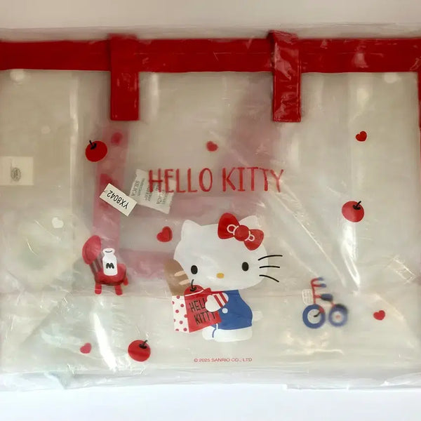 [BUNJANG] Hello Kitty Transparent Pouch Beach Bag / 헬로키티 투명파우치 수영가방 비치백 투명가방 물놀이가방 워터파크가방