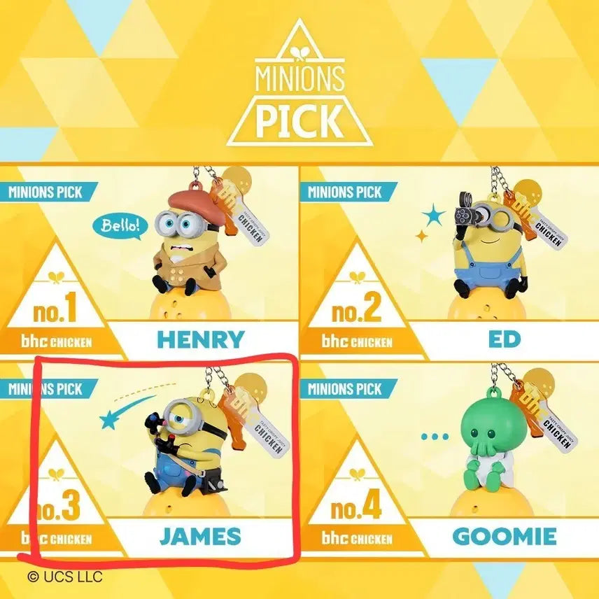 [BUNJANG] BHC Minions James Mini Keychain / (새상품) bhc 미니언즈 키링(제임스) 팝니다