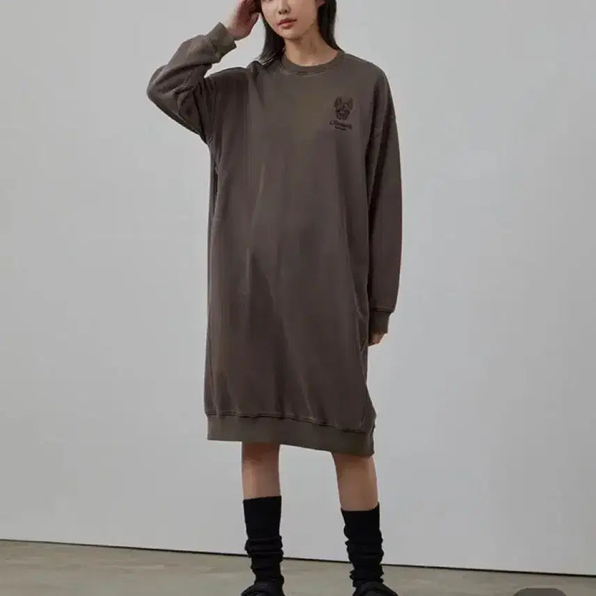 [BUNJANG] Life Work Sweatshirt Dress / 라이프워크_맨투맨원피스(새상품)