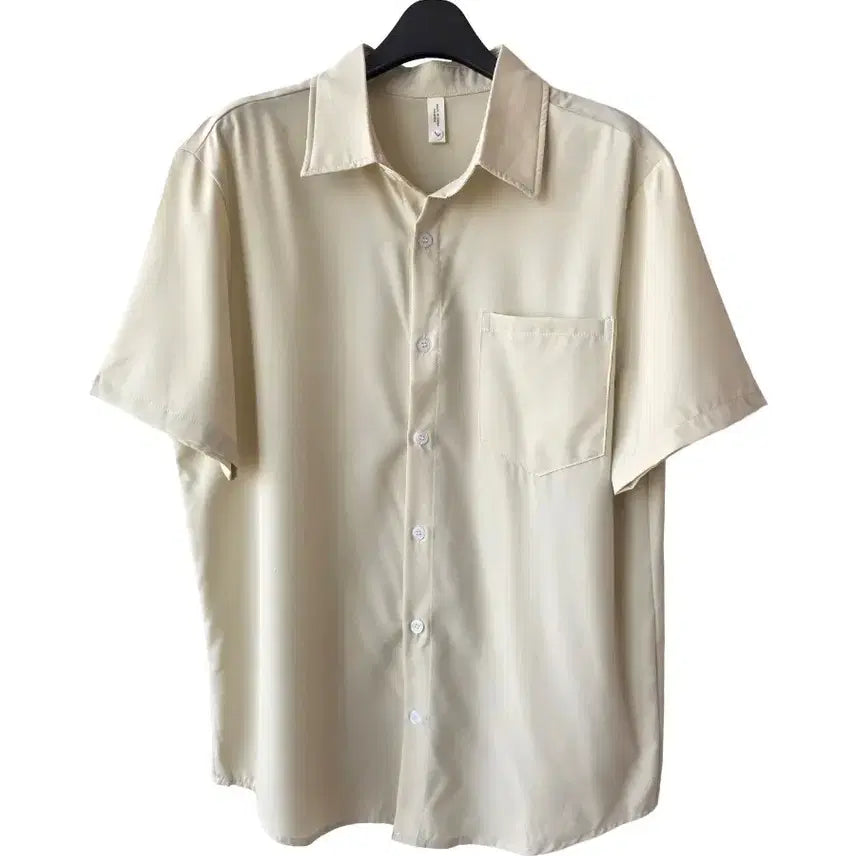 [BUNJANG] Men's Beige Shirt with Stitching Flaw / M/남성 베이지 셔츠 /바느질 하자