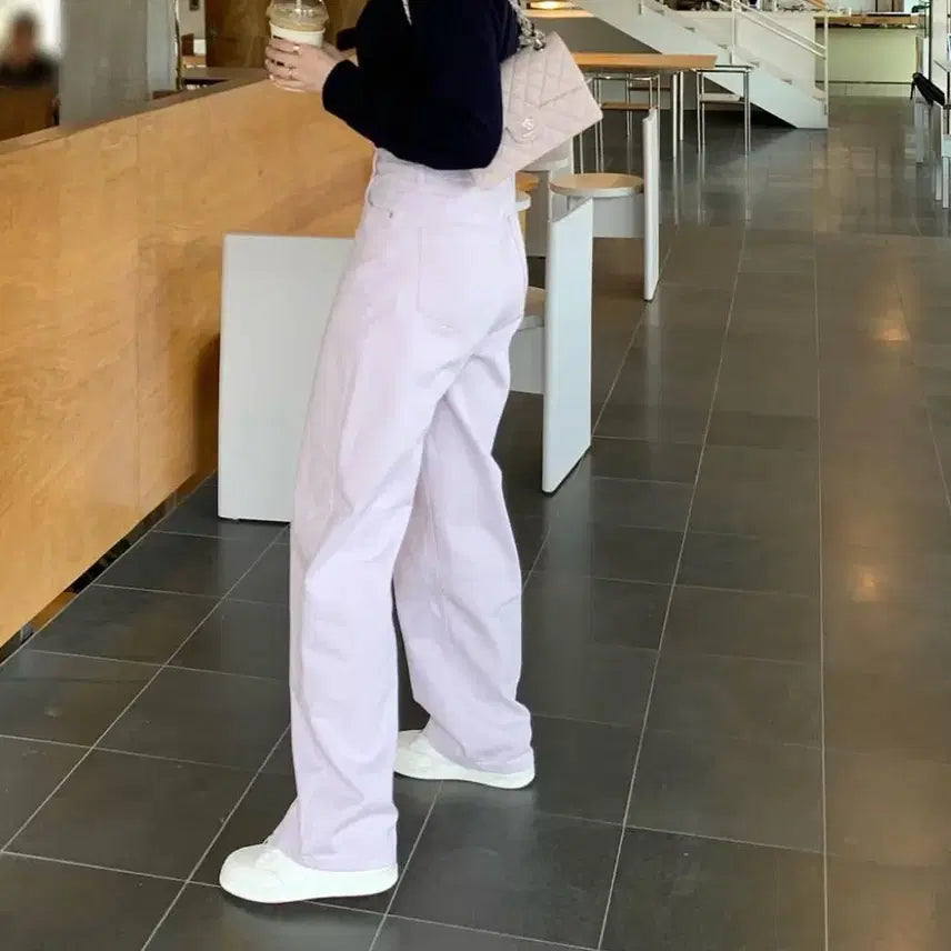 [BUNJANG] Light Purple Denim Pants / 연보라데님