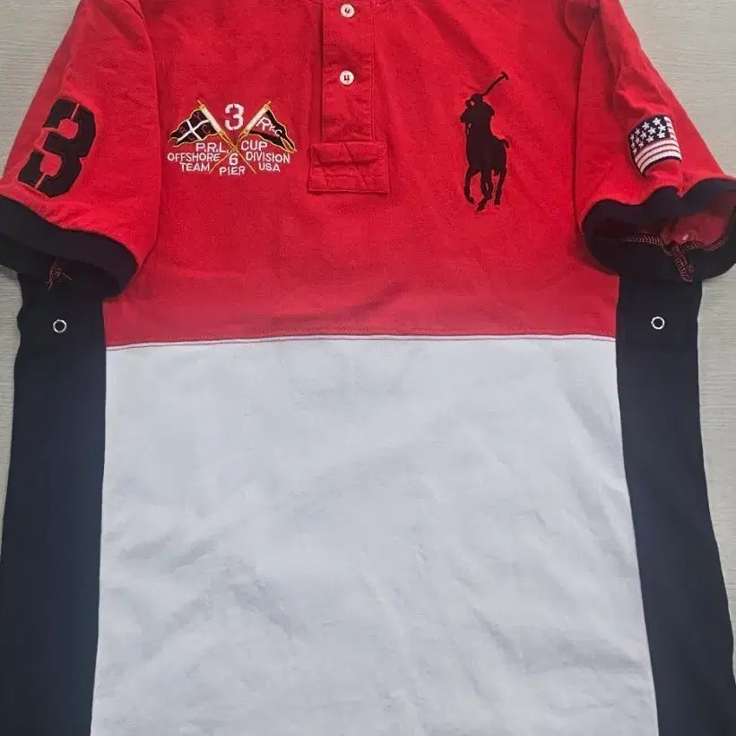 [BUNJANG] Polo Ralph Lauren Big Pony USA Championship Rugby T-Shirt / 폴로 랄프로렌 빅포니 USA 챔피언십 럭비 티셔츠 L사이즈