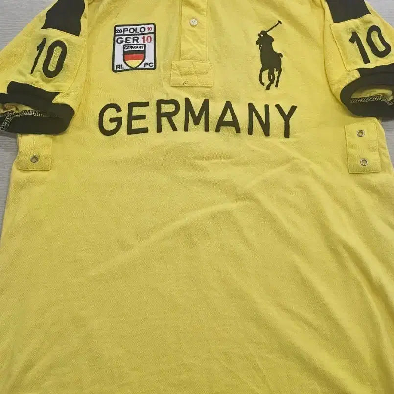 [BUNJANG] Polo Ralph Lauren Jersey Polo Shirt Yellow Germany L / 폴로 랄프로렌 져지 폴로셔츠 옐로우 GERMANY L사이즈