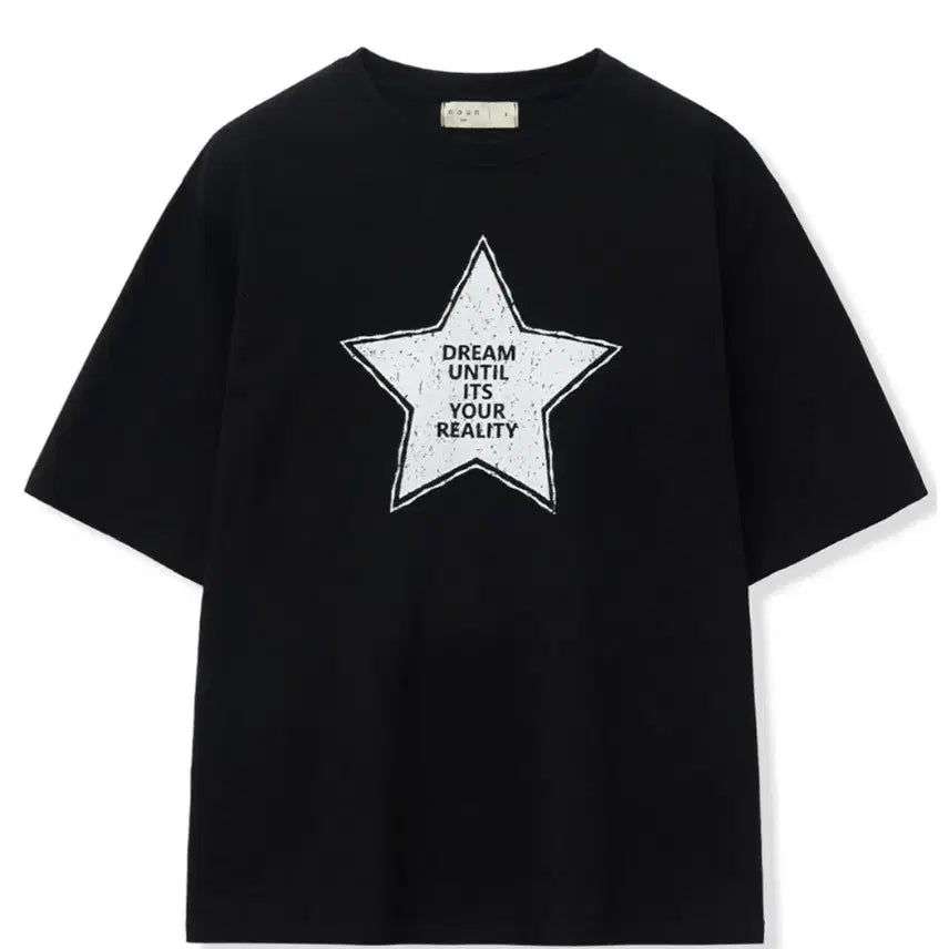 [BUNJANG] Known Star Black T-shirt Size 1 / 노운 스타 티셔츠 반팔 블랙 1사이즈
