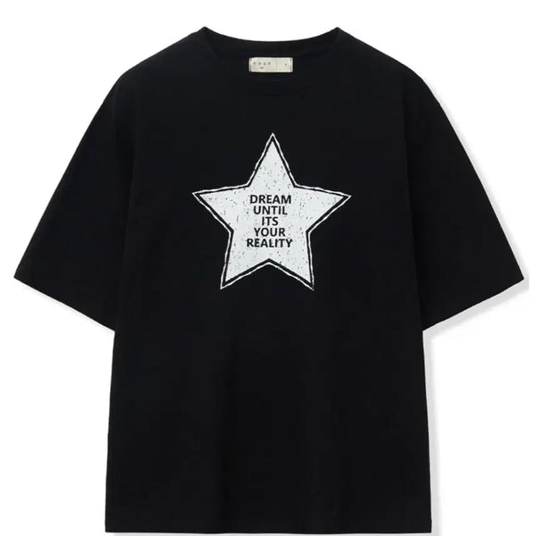 [BUNJANG] Known Star Black T-shirt Size 1 / 노운 스타 티셔츠 반팔 블랙 1사이즈
