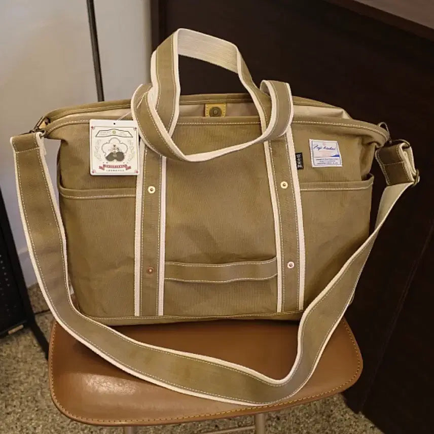 [BUNJANG] Kinchi Day Trip Canvas Bag Khaki / 킨치 나들이 캔버스백 나들이백 카키