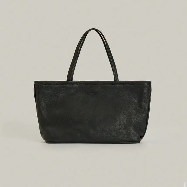 [BUNJANG] Facade Pattern Breeze Tote Washed Leather Bag Black / 파사드패턴 브리즈토트 워싱 레더백 블랙