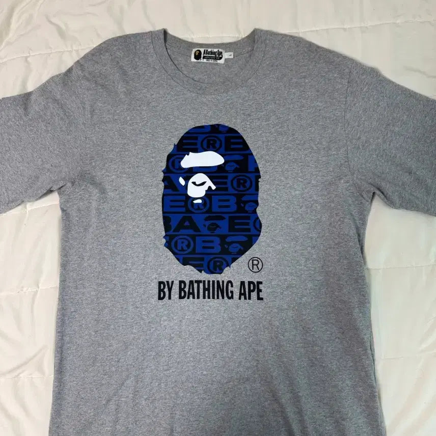 [BUNJANG] BAPE Saru Grey Short-Sleeve T-Shirt / L) 베이프 사루 회색 반팔티