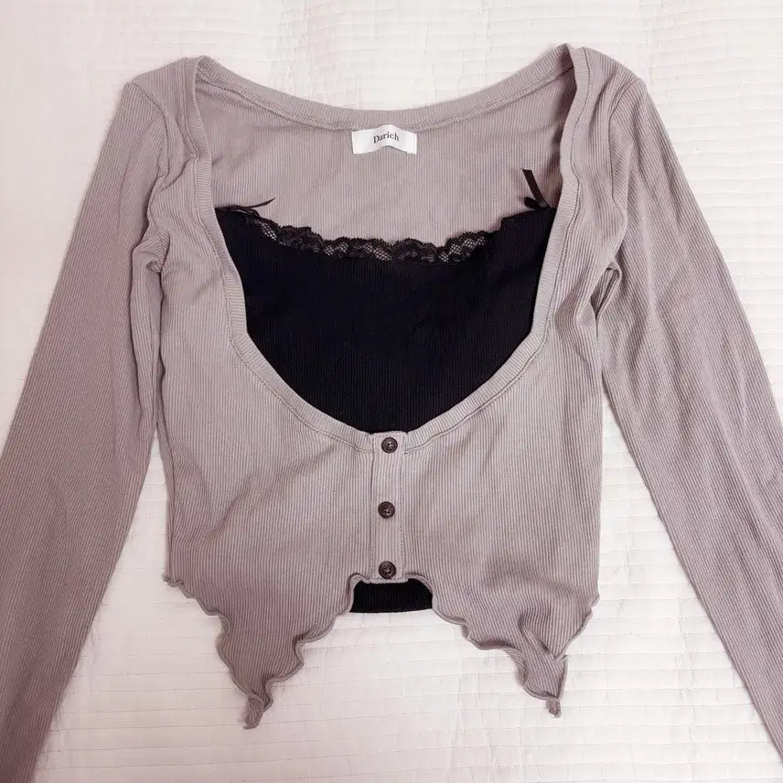 [BUNJANG] Darich Lace Layered Knit / Darich 다리치 레이스 레이어드 니트 스나계 걸리 양산형 지뢰계