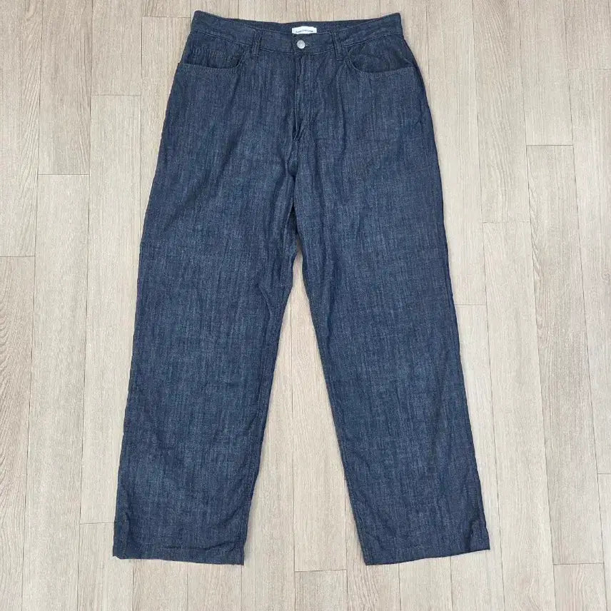 [BUNJANG] Steady Everywear Relaxed Chambray Pants Dark Blue Size 3 / 스테디에브리웨어 릴렉스드 샴브레이 팬츠 다크블루 3사이즈